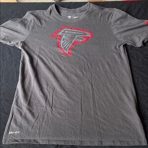 Nike Gray and Red Short Sleeve Tee
